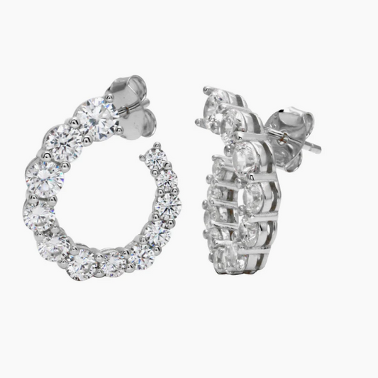 Aretes Open Swirl Diamond