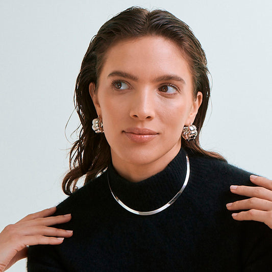 Aretes Crepúsculo plateados