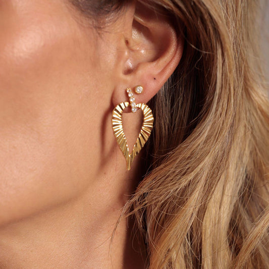 Aretes Troquelados dorado