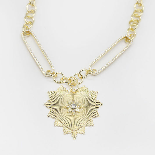 Cadena dorada Bold Heart