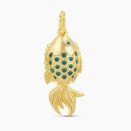 Dije Fortune Fish Charm Gold