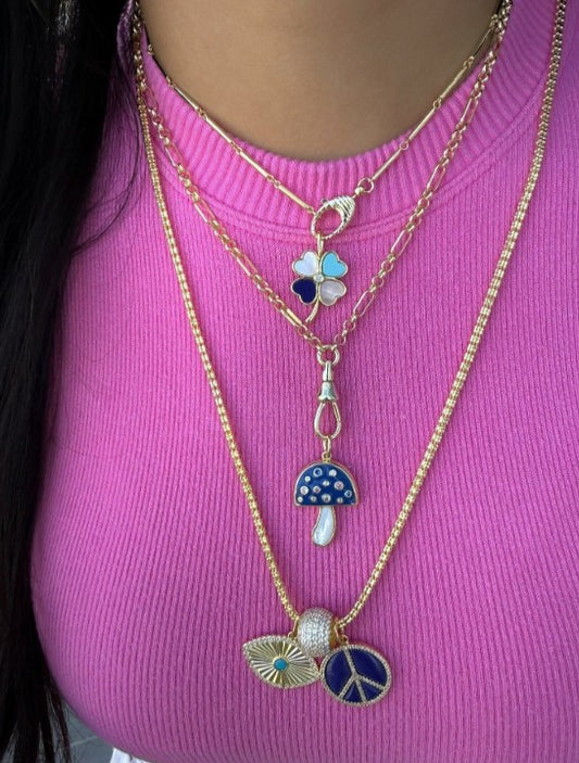 Dije Fluted Evil Eye Charm