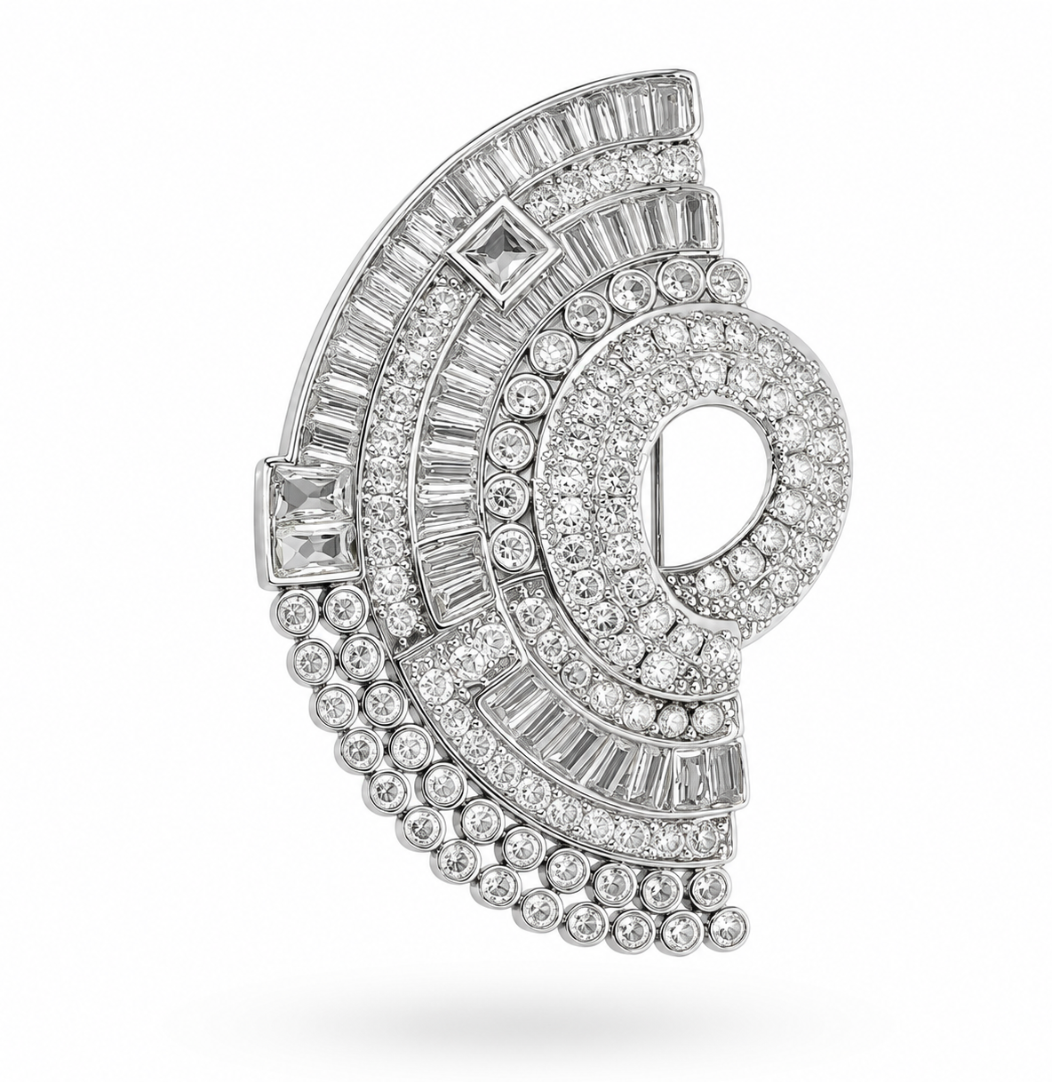 Broche Plateado Flare