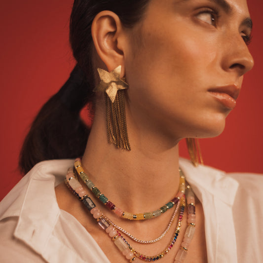 Collar Tennis Rosa delgado