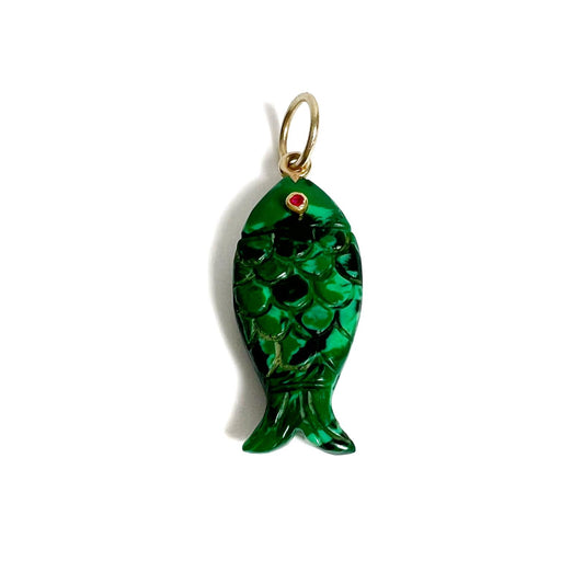 Dije Natural Stone Fish