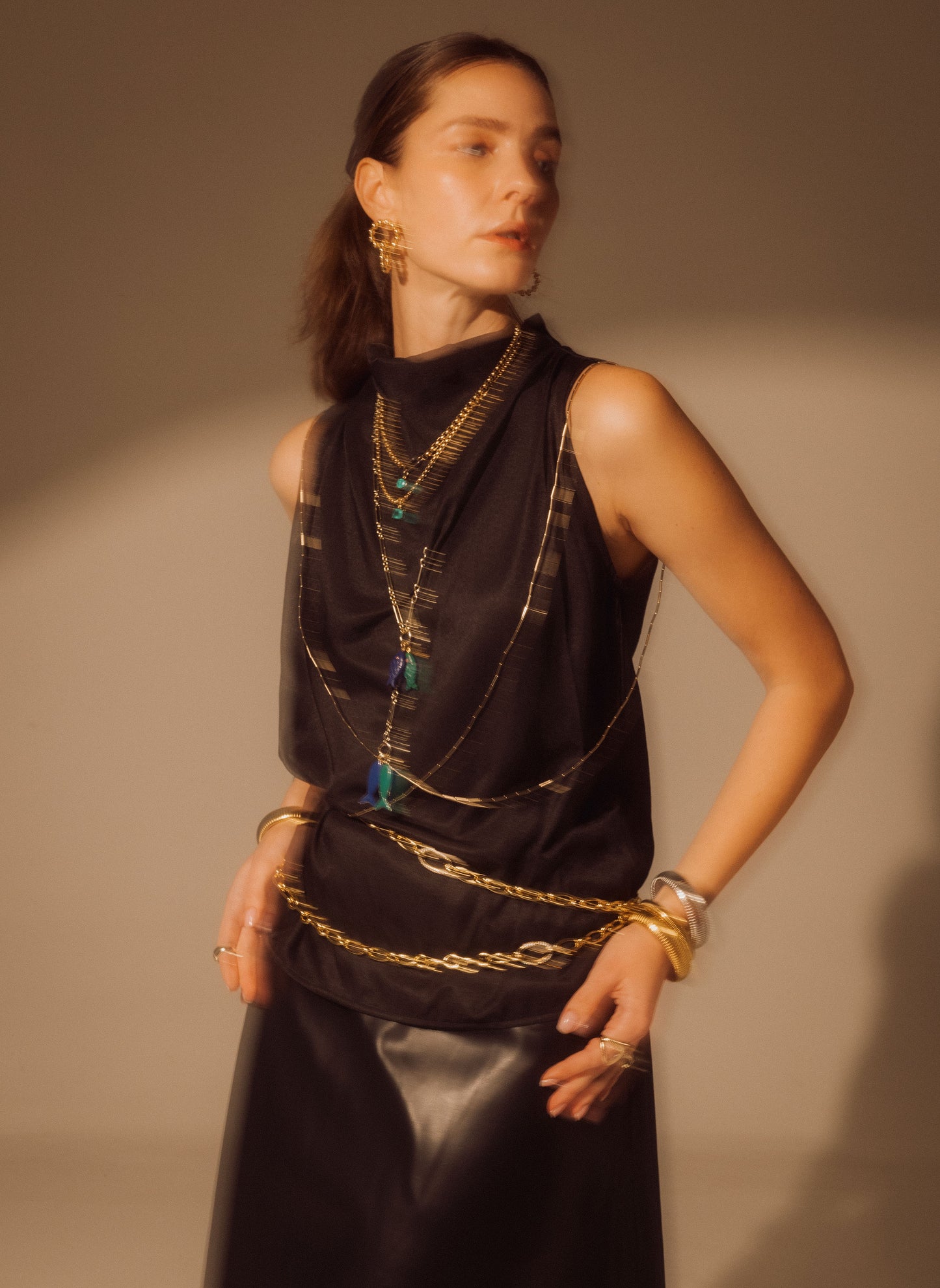 Cadena Cintila Dorada