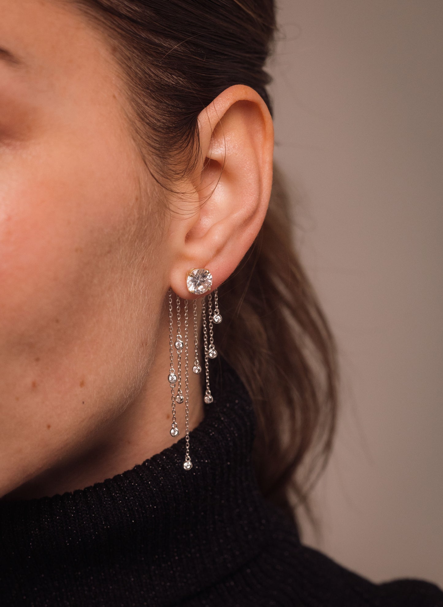 Aretes Round Diamond Studs