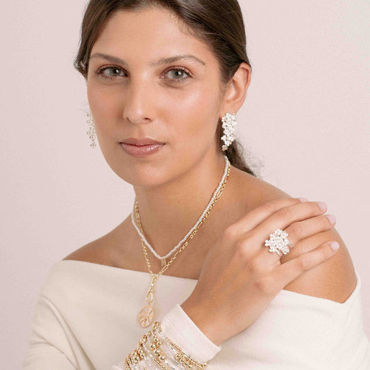 Anillo plateado Magnolia