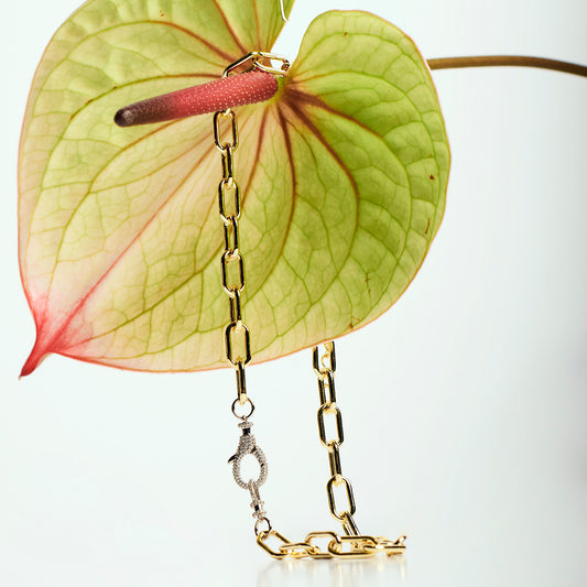 Cadena dorada Lobster Clasp Paperclip