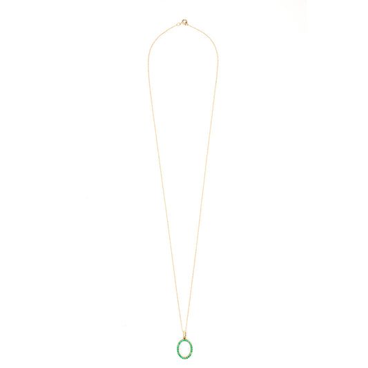 Cadena en oro Círculo Esmeralda
