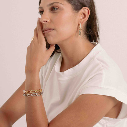 Pulsera Chunky two tone