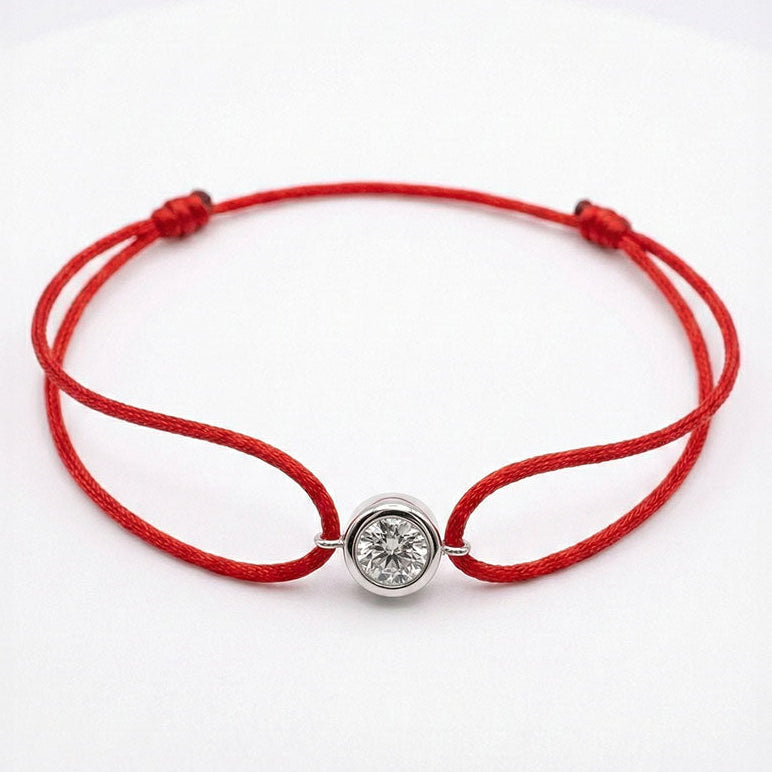 Pulsera Hilo de Seda y Diamantes de Laboratorio