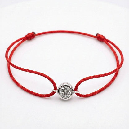 Pulsera Hilo de Seda y Diamantes de Laboratorio