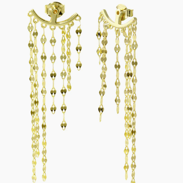 Aretes Fringe Chain  Backs