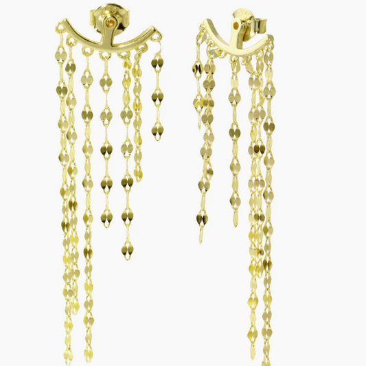 Aretes Fringe Chain  Backs