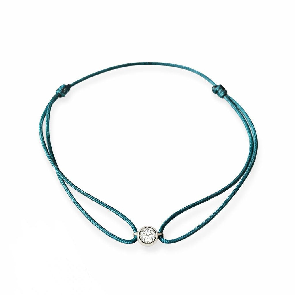 Pulsera Hilo de Seda y Diamantes de Laboratorio