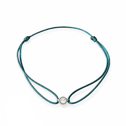 Pulsera Hilo de Seda y Diamantes de Laboratorio