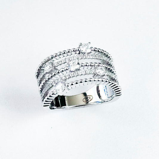 Anillo Plateado Halo