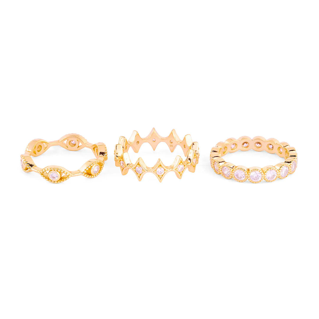 Anillo Trío Gold Band