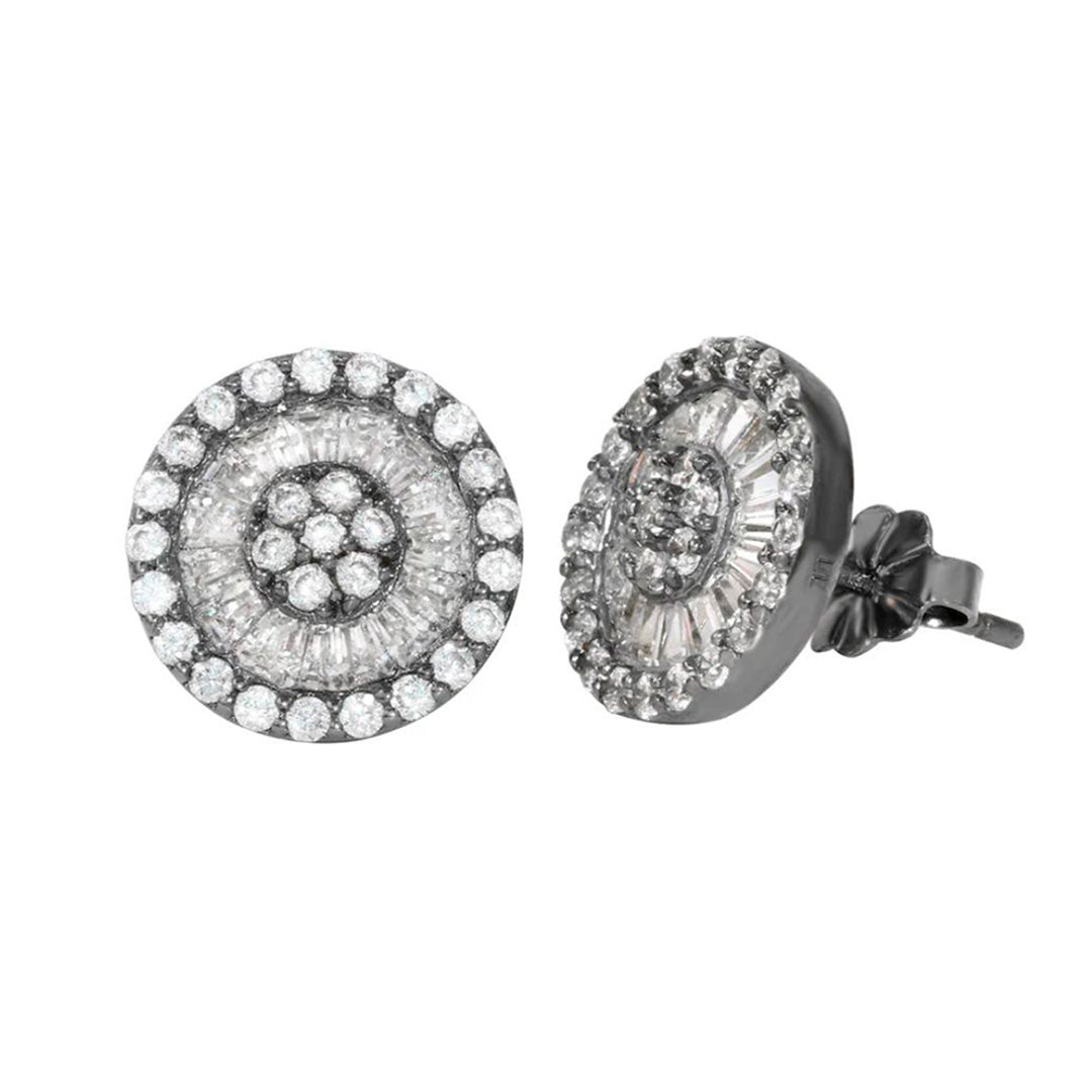Aretes Black pizza studs