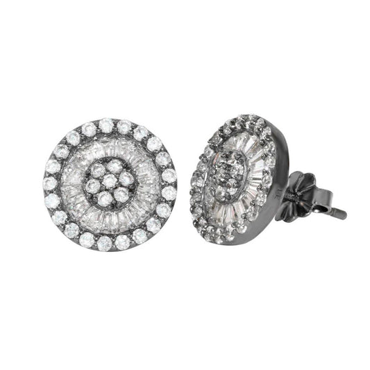 Aretes Black pizza studs