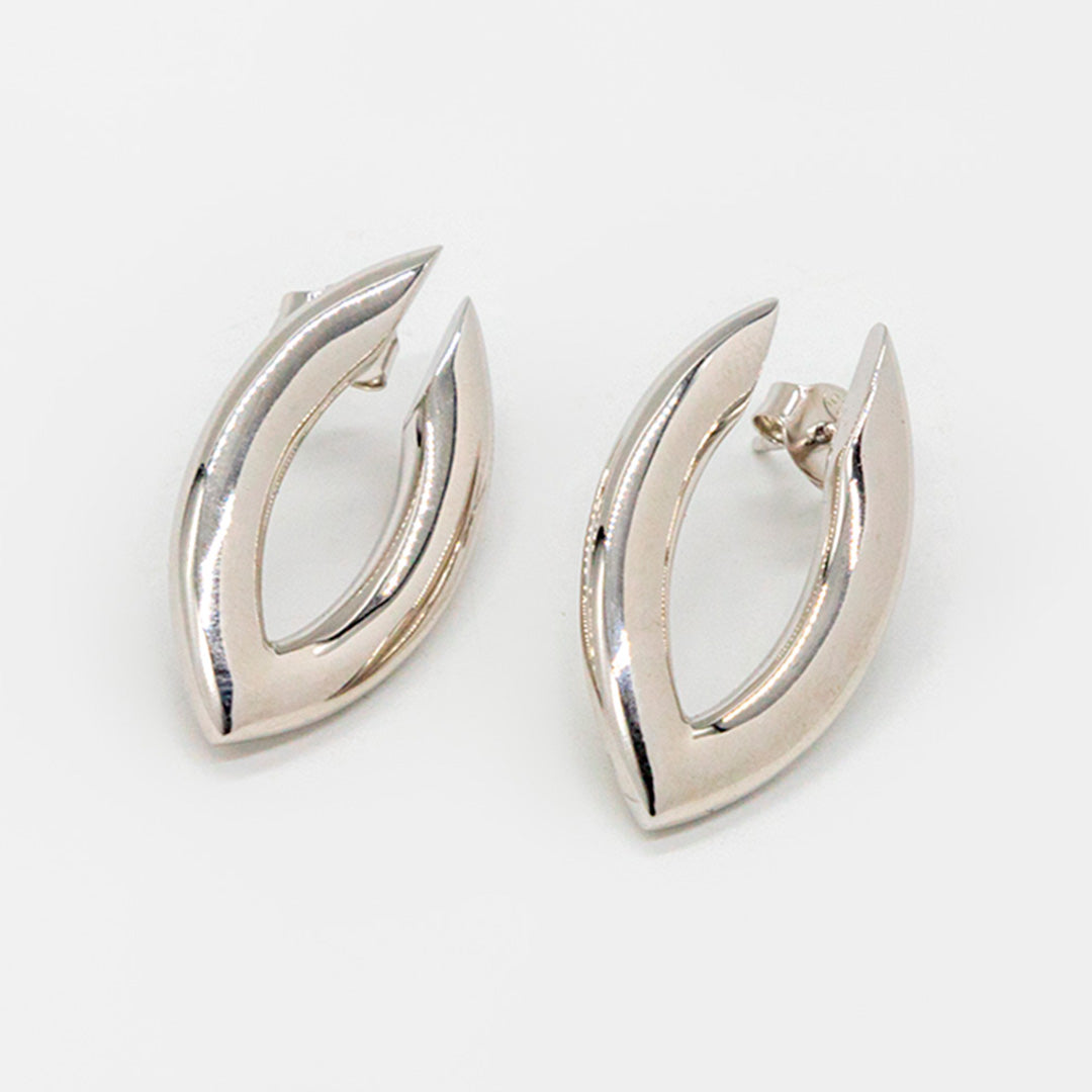 Aretes Cresta plateados