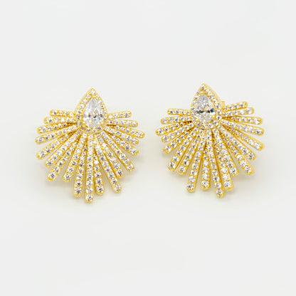 Aretes Eter Diamante dorado