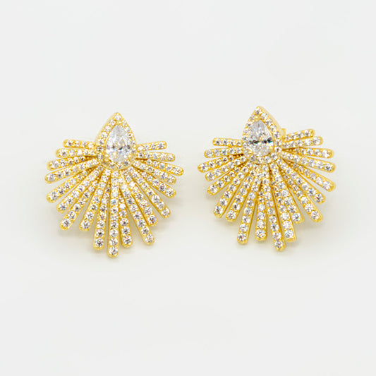 Aretes Eter Diamante dorado