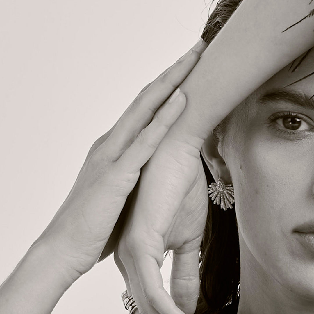 Aretes Eter Diamante dorado