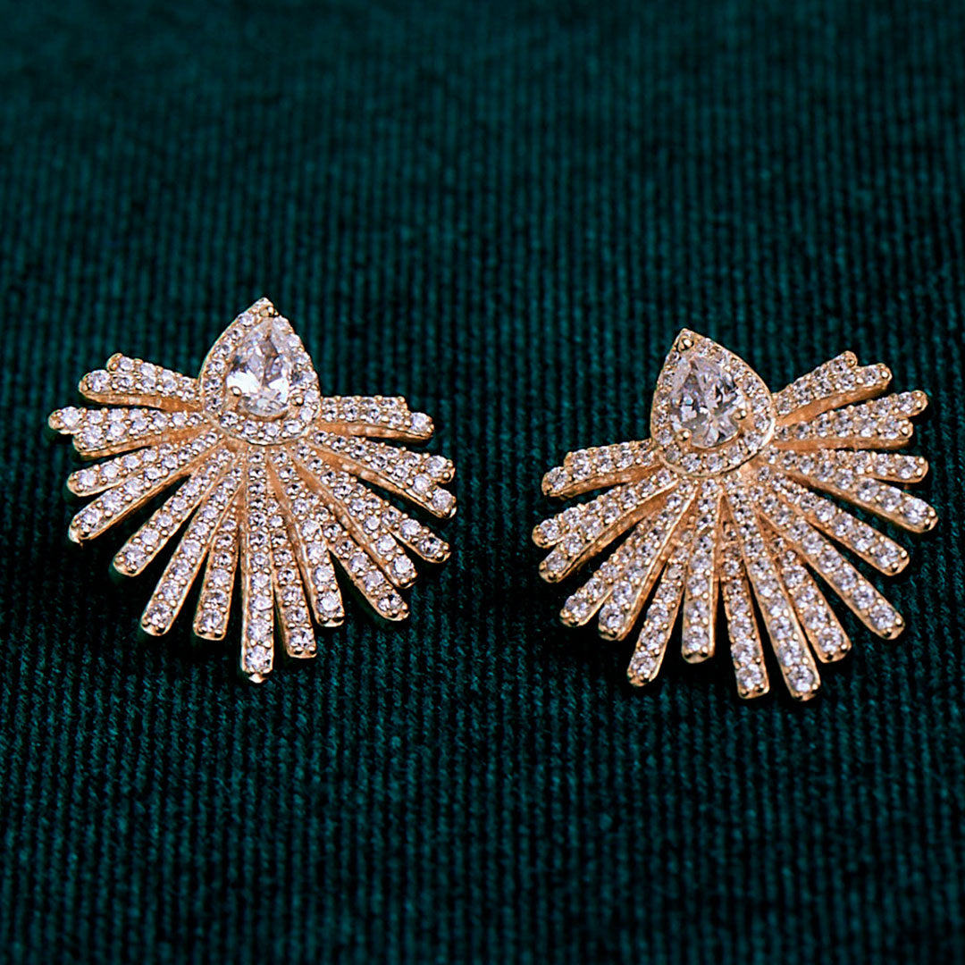 Aretes Eter Diamante dorado