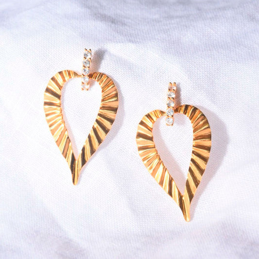 Aretes Troquelados dorado