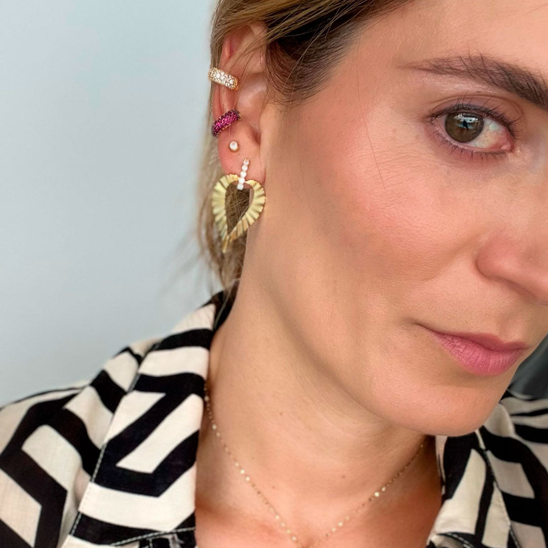 Aretes Troquelados dorado