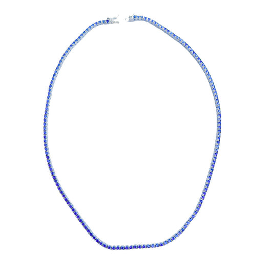 Cadena Sinfin Blue Cubik Zirconia