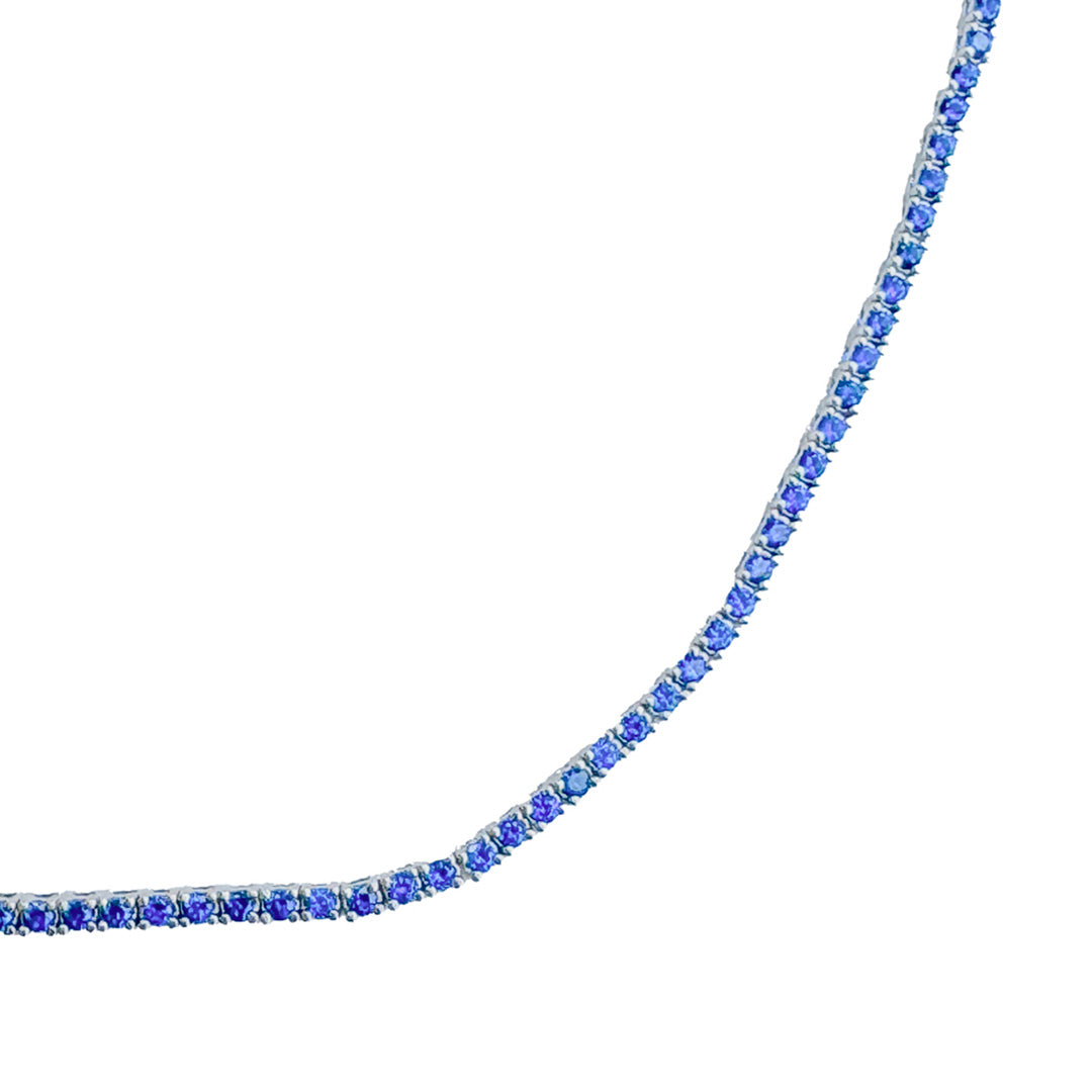 Cadena Sinfin Blue Cubik Zirconia