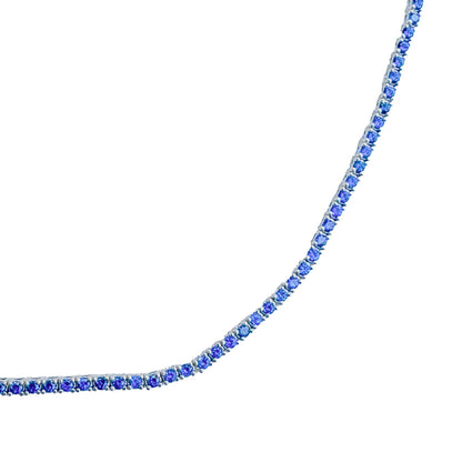 Cadena Sinfin Blue Cubik Zirconia