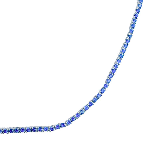 Cadena Sinfin Blue Cubik Zirconia