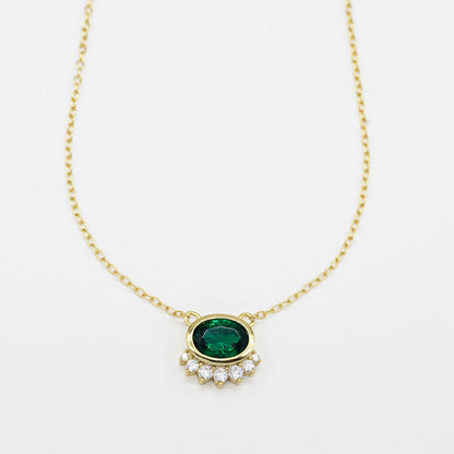 Cadena dorada Emerald charm