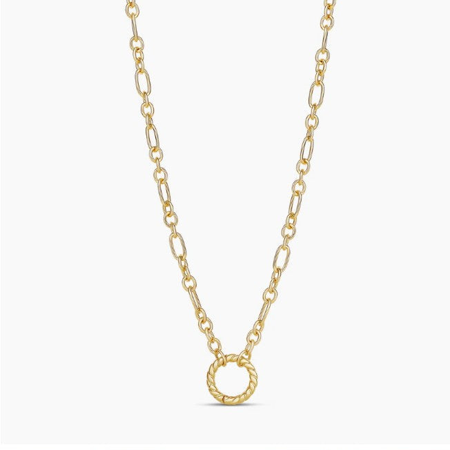 Cadena Dorada Twisted Push Clasp Link