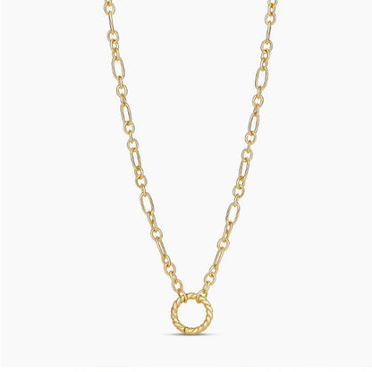 Cadena Dorada Twisted Push Clasp Link