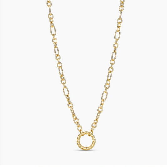 Cadena Dorada Twisted Push Clasp Link