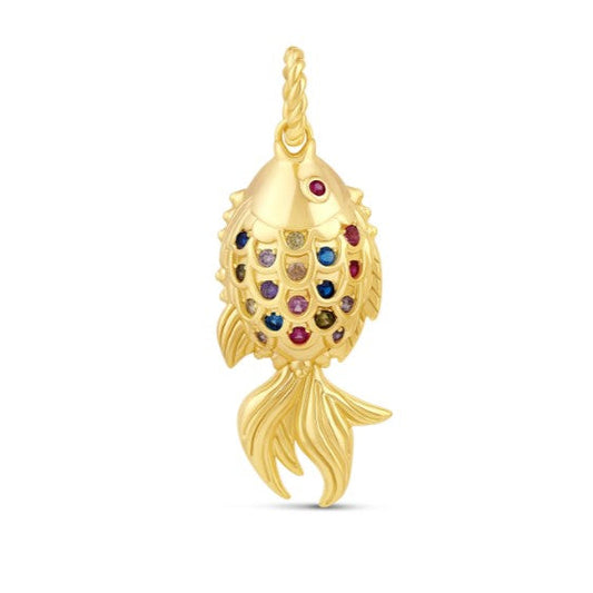 Dije Fortune Fish Charm Gold