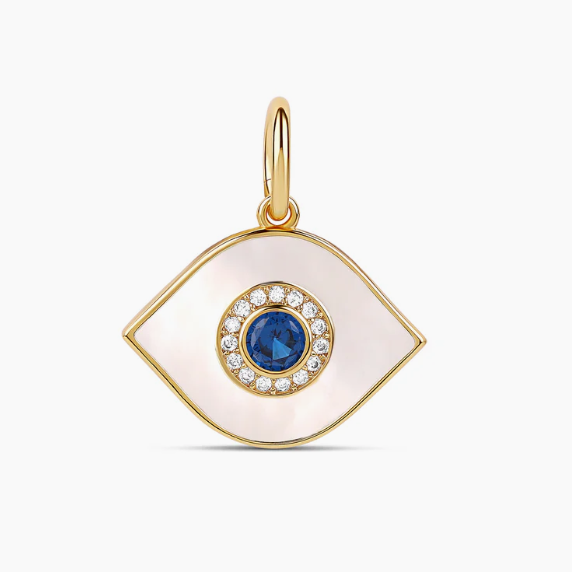 Dije Nacar Evil Eye White