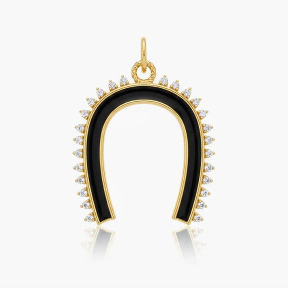 Dije Noir Shine Horseshoe