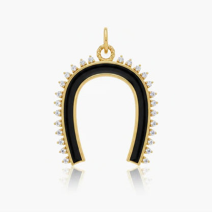 Dije Noir Shine Horseshoe