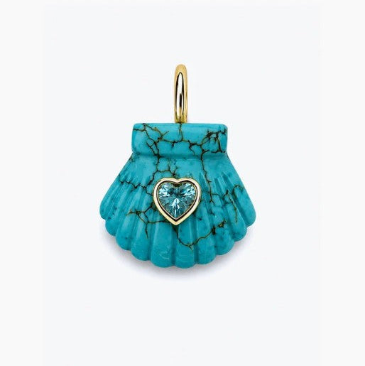 Dije Coastal Stoned Shell Charm | Piedra Natural