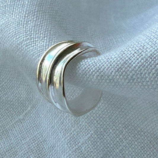 Earcuff Arco plateado