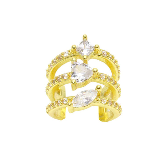 Earcuff Triple Shapes