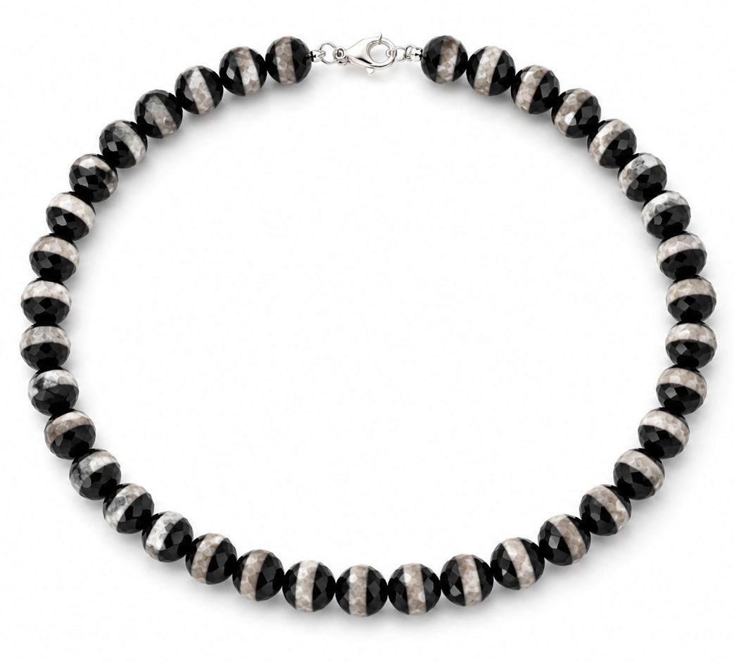 Collar Onyx Negro Facetado | Piedra Natural
