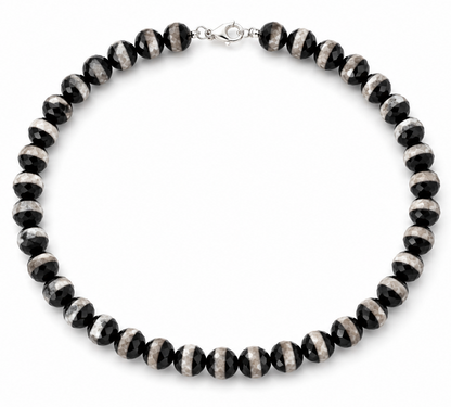 Collar Onyx Negro Facetado | Piedra Natural