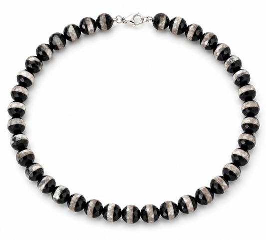 Collar Onyx Negro Facetado | Piedra Natural
